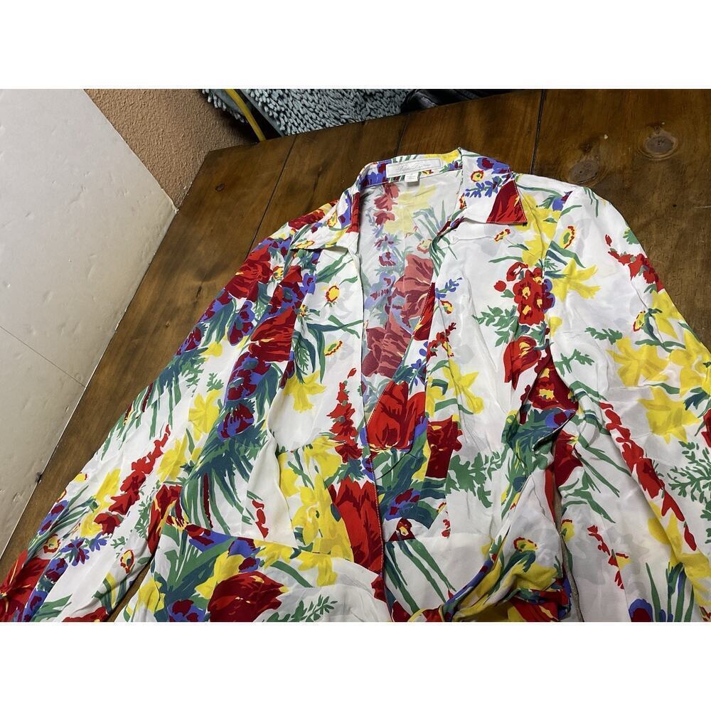 Brooks Brothers Floral Wrap Dress in Crepe Size 4 - Picture 2 of 15
